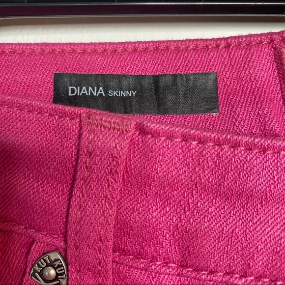 EUC Kit from the Kloth Diana Jeans in Vivid Fuchsia, Size 8 - Picture 3 of 4